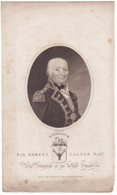 Sir Robert Calder, Bart.
Vice-Admiral of the White Squadron 